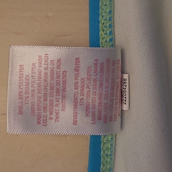 GENTLY WORN Circo Tankini Green and Blue Girls Halter Top Bathing Suit - Picture 6 of 14